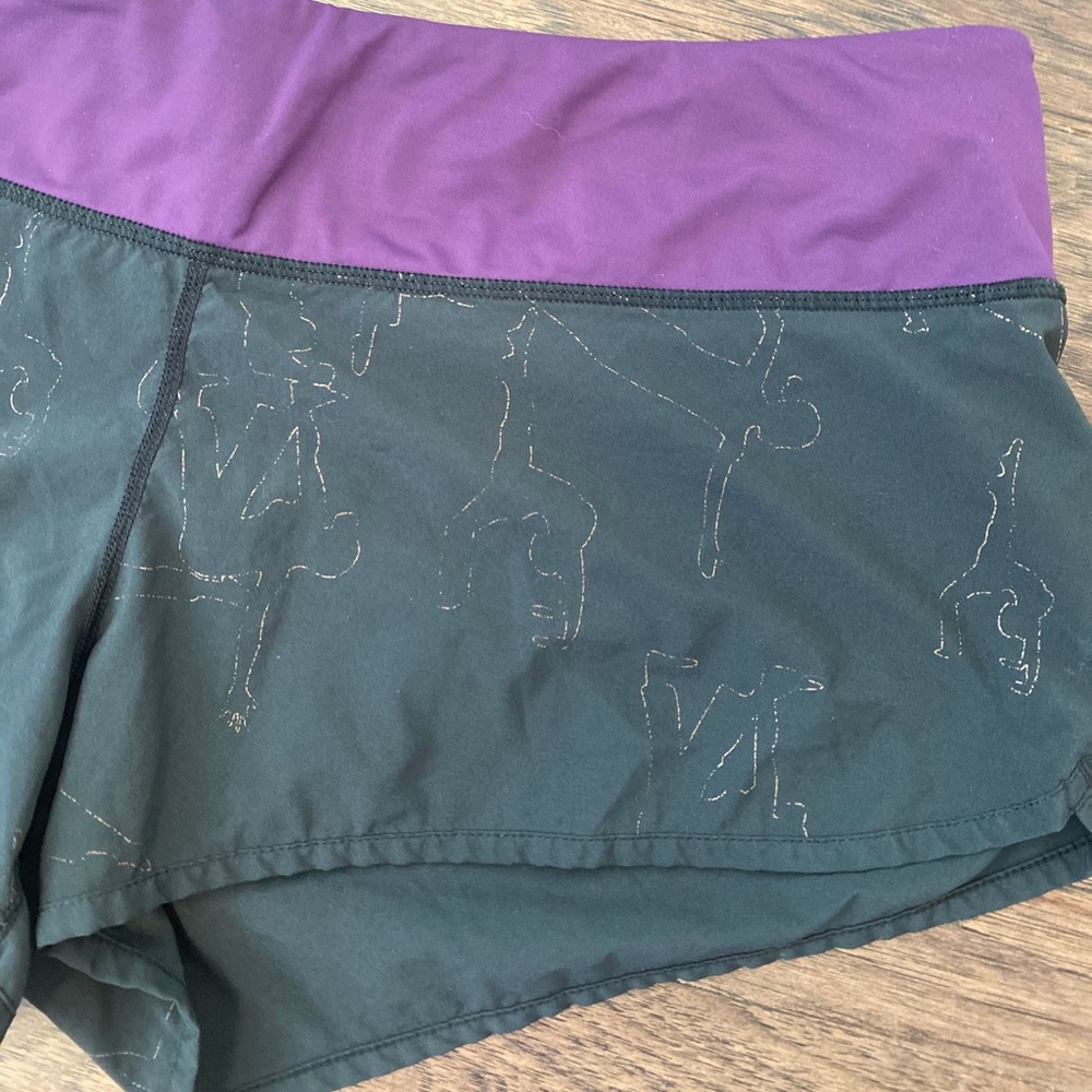 VINTAGE Size 8 Lululemon Black Yoga Running Shorts - Picture 5 of 5